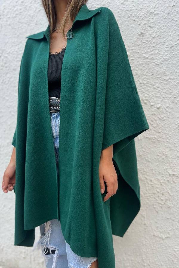 Luvik | Farge avslappet cardigan løs ensom knapp vindjakke
