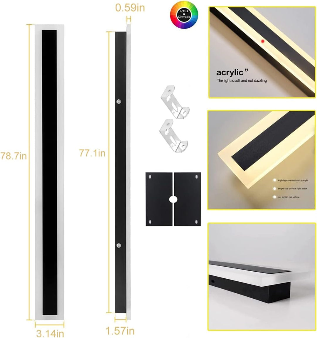 Utendørs LED vegglampe Moderne dimbar stripe Luvikno
