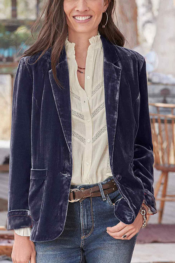 Luvik | Samt Cropped Top pieni Bleiseri