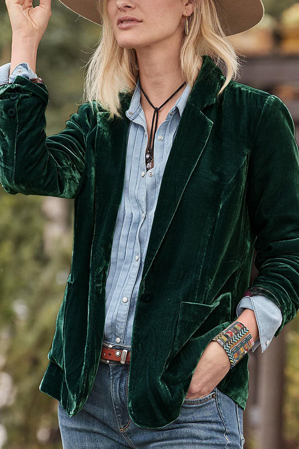 Luvik | Samt Cropped Top pieni Bleiseri