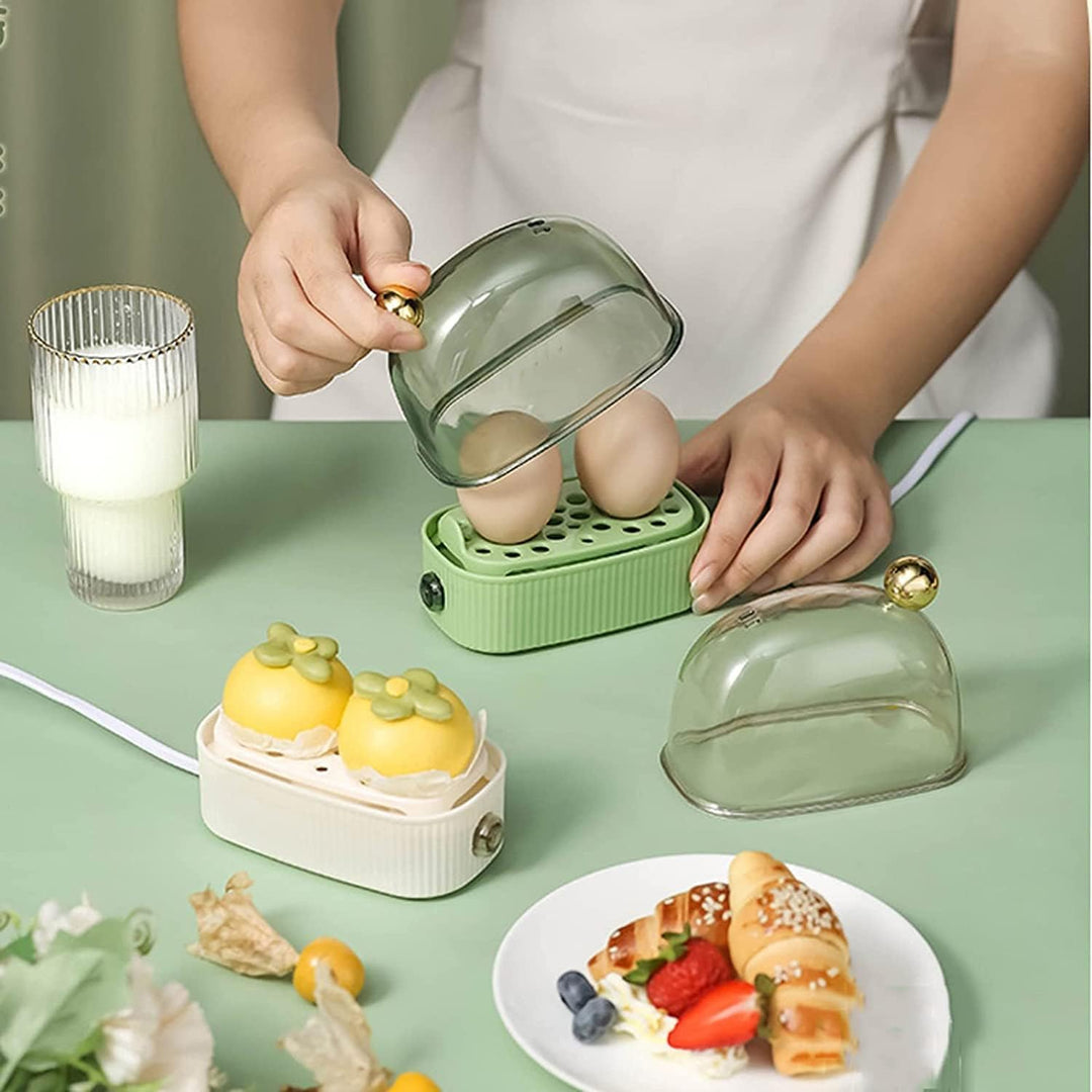 KookNest Mini Egg Cooker – Automatisk Elektrisk Eggkoker for 2 Egg | Luvikno