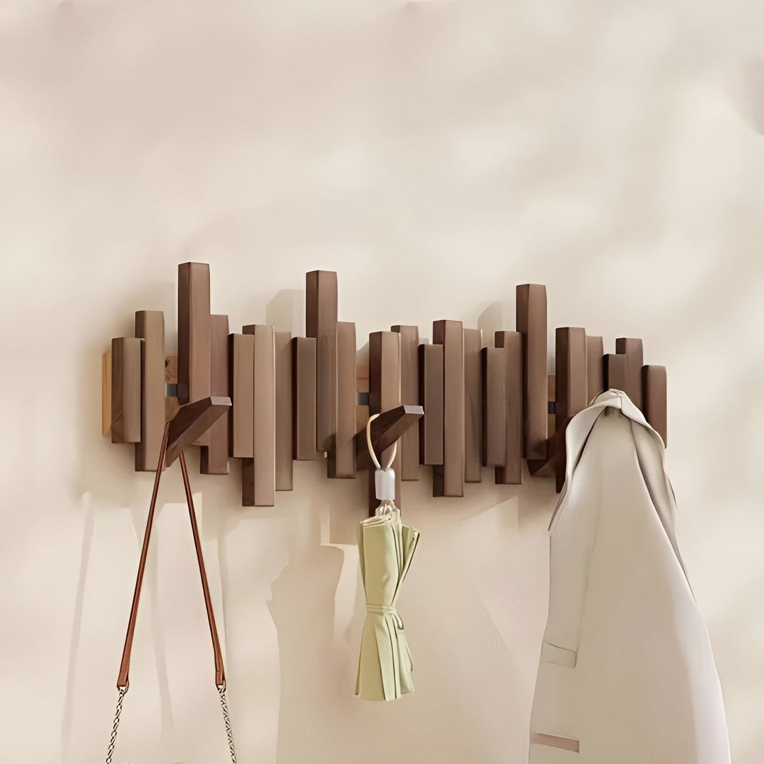 Stilig tre garderobe – FleksiLuviknoe magnetiske kroker for mer organisering | Ideell for soverom | Luvikno