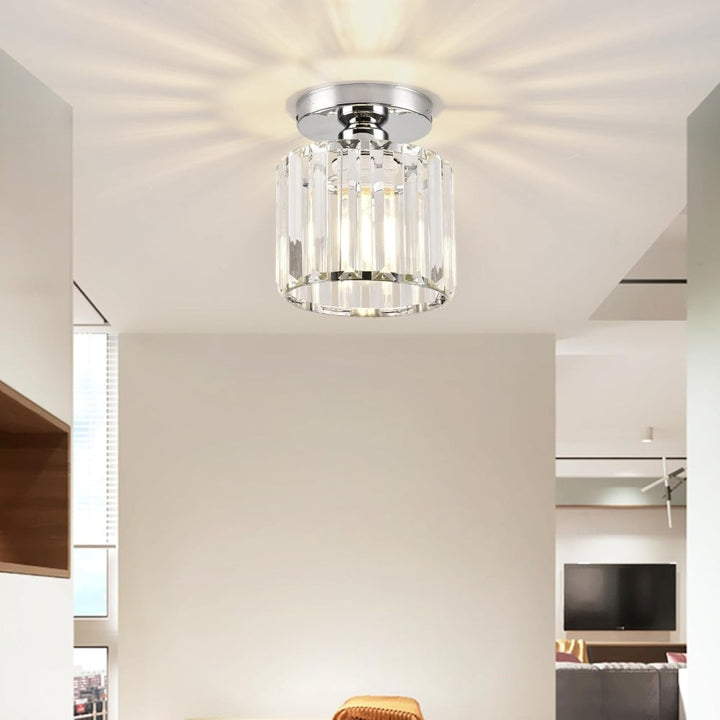 Taklampe Krystall Flush Mount Moderne Armatur Luvikno