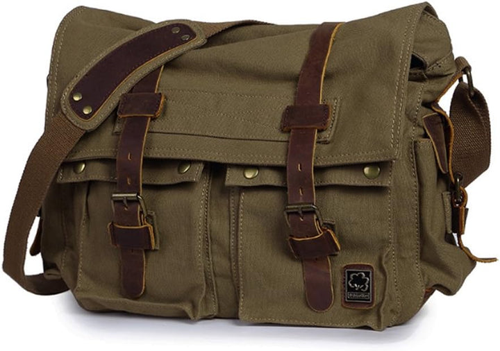 RetroCarry Bag – Vintage Canvas Skulderveske for Laptoper Luvikno