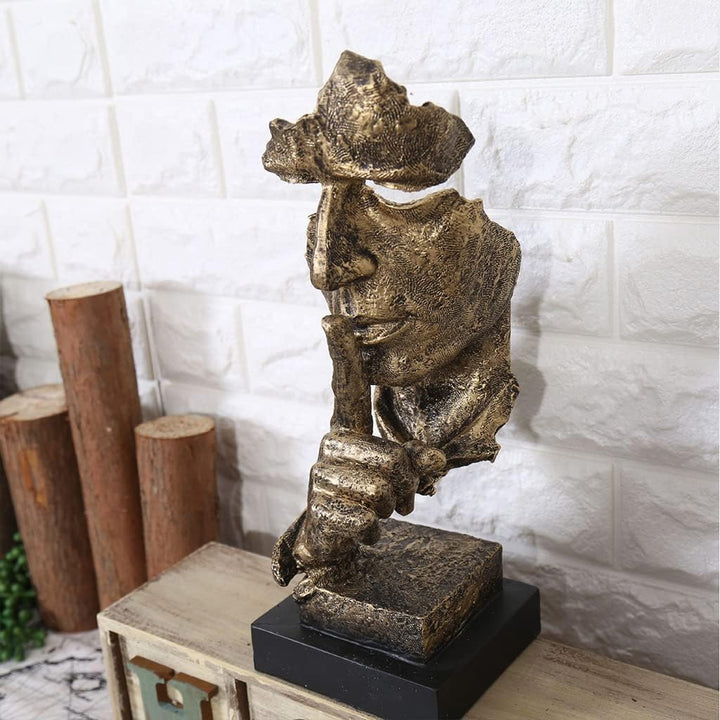 Abstract Thinker Skulptur – Moderne Deco Figur laget av Harpiks | Perfekt for Stue & Kontor | Luvikno