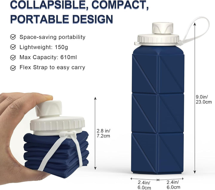 FlexiBottle – Kompakt Silikon Flaske 610ml Luvikno