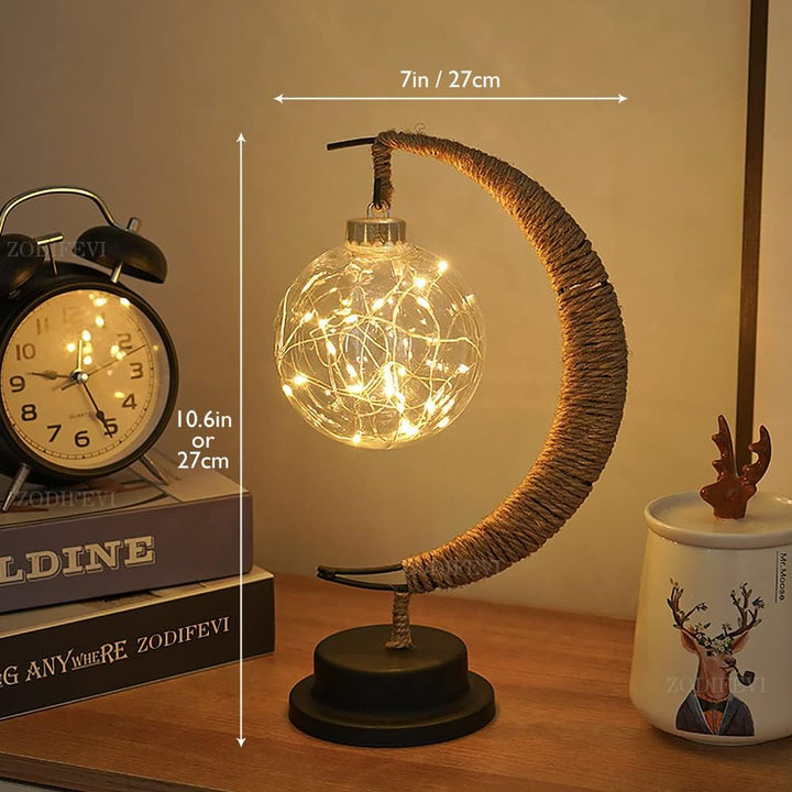 Bordlampe LED Måneskinn for Soverom Luvikno