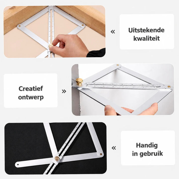 Justerbar vinkelmåler laget av legering, 45 cm | Luvikno
