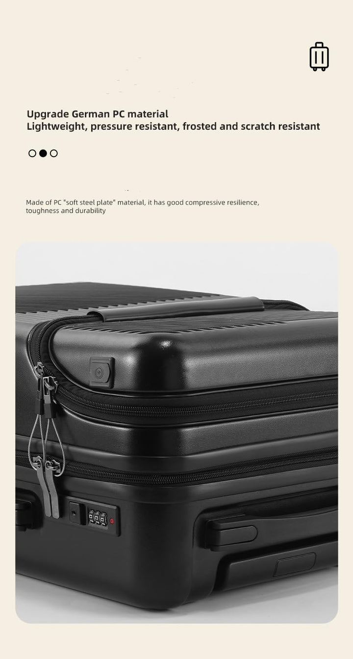 Hard Shell Carry-On med koppholder, USB-port og TSA-lås | Luvikno