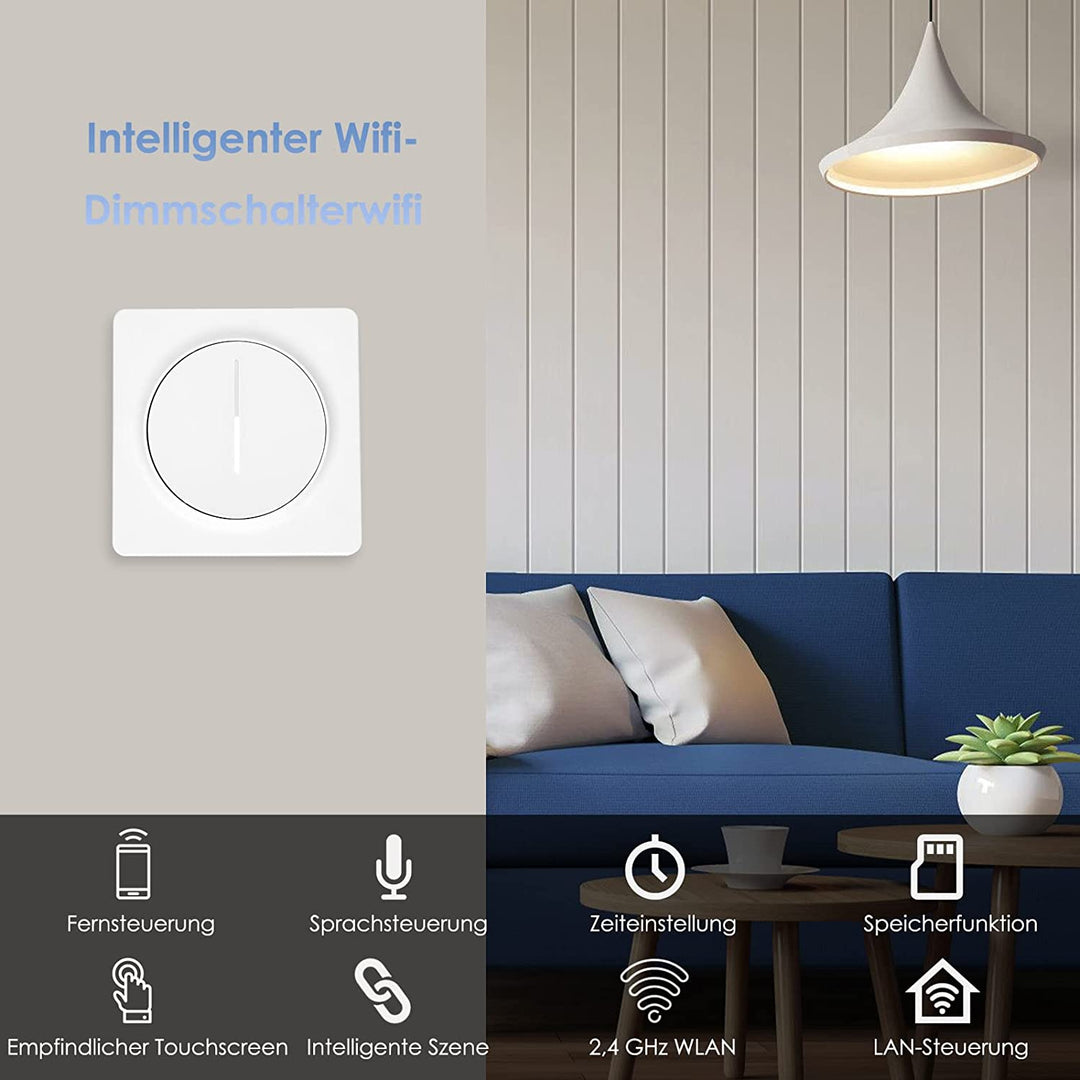 Smart Dimmer Dimmerbryter Berøring med Fjernkontroll | Luvikno