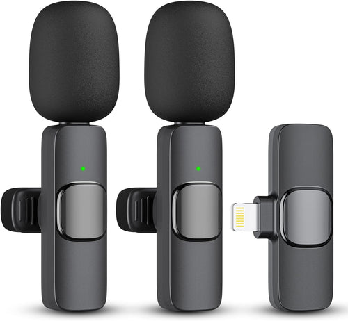 Luvikno | 2-Pack Trådløs Mikrofon for iPhone iPad