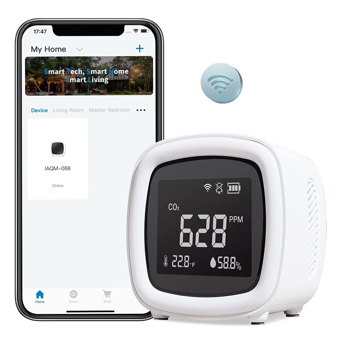 INKBIRD WiFi 3-i-1 Innendørs CO2 Detektor IAQM-068W | Luvikno