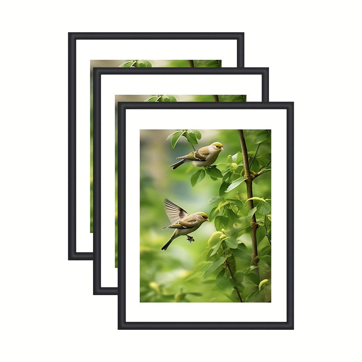 GalleryFrame – Sett med 3 svarte bilde rammer for vegger og bord Luvikno