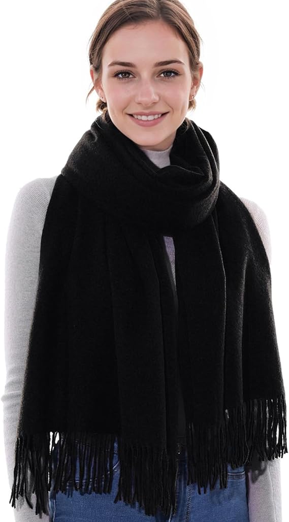 Cashmere skjerf for kvinner Myk Varm Vinter Sjall Luvikno