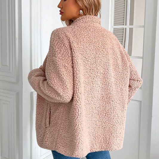 Luvik | Rento Talvi Vetoketjullinen Fuzzy Takki Naisille