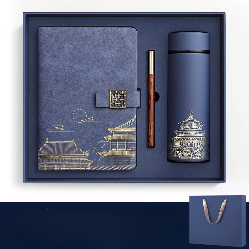 Imperia Luxe Gave-set – Notatbok, Termosflaske og Penn i Gaveboks | Luvikno