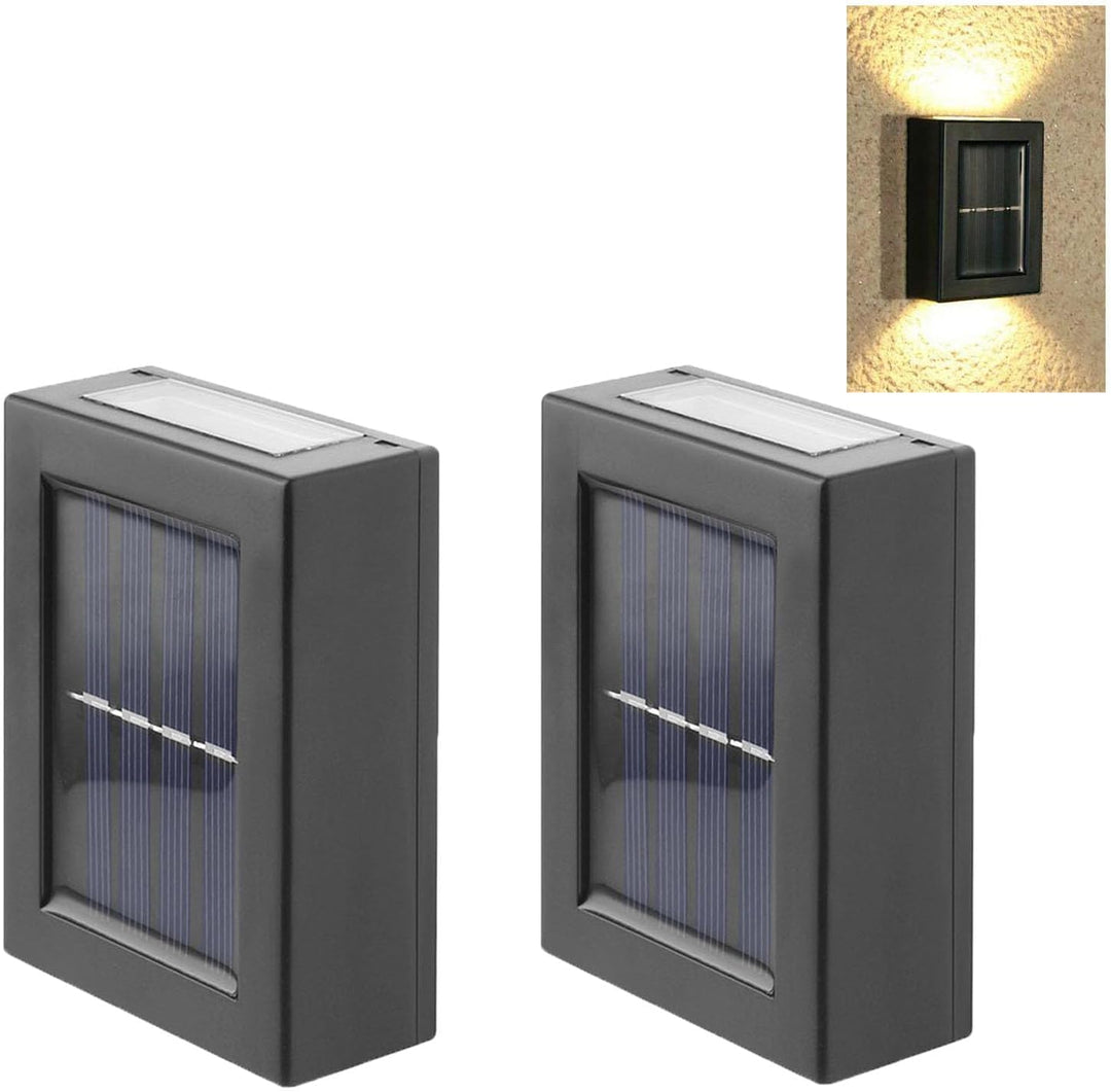 Solcellevegglamper Utendørs Vanntett LED-lampe Luvikno