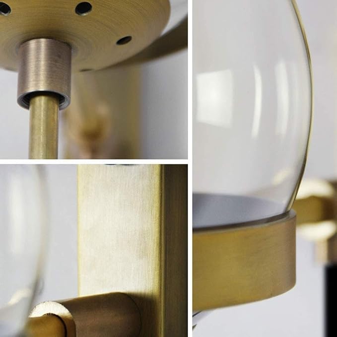 Chic Design Vegglampe med Glasskuppel | Luvikno