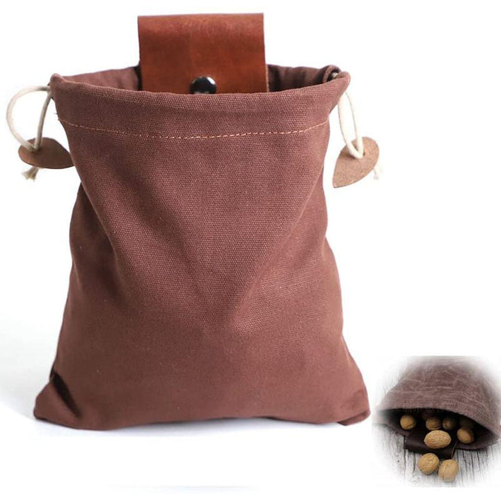 Dimoohome™ Lærrete og kanvas bushcraft bag | Luvikno