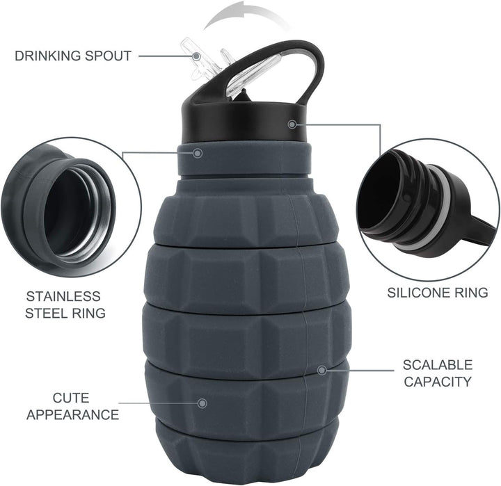 FlexiBottle - Bærekraftig Sammenleggbart Reisekrus 575 ML Luvikno