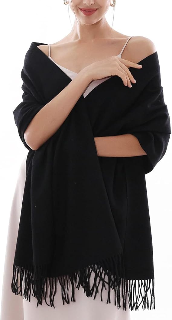 Cashmere skjerf for kvinner Myk Varm Vinter Sjall Luvikno