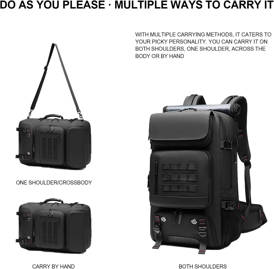 50L Vanntett reise ryggsekk med skomerke og USB-port | Luvikno