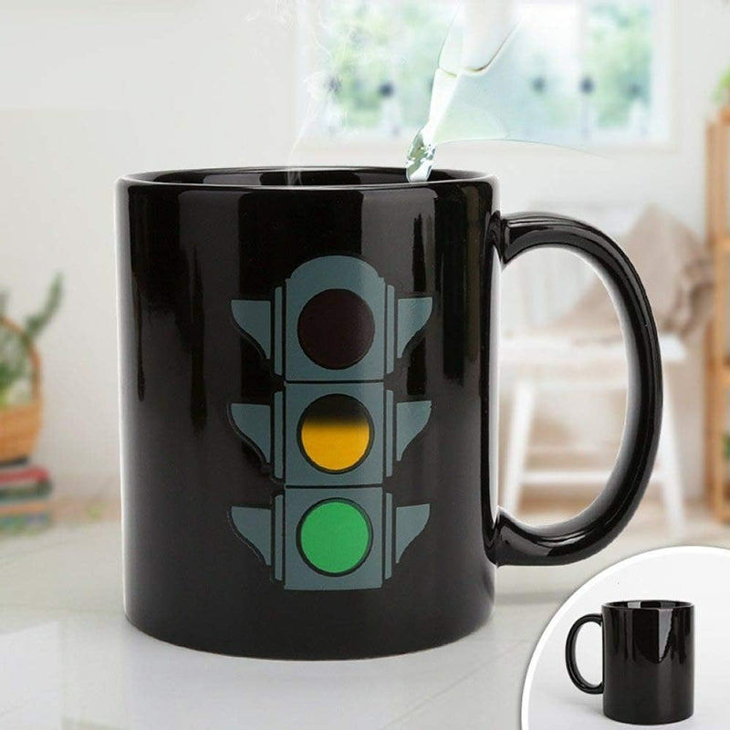 Trafikklys Magisk Varmefølsom Fargeforandrende Keramisk Kaffekopp | Luvikno
