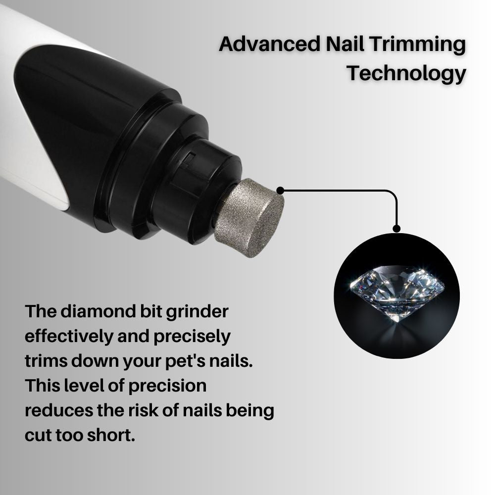 Luvikno | ClawEase Pet Nail Grinder Quiet & Precision | Diamond Grinding Head | For dogs & cats of all sizes