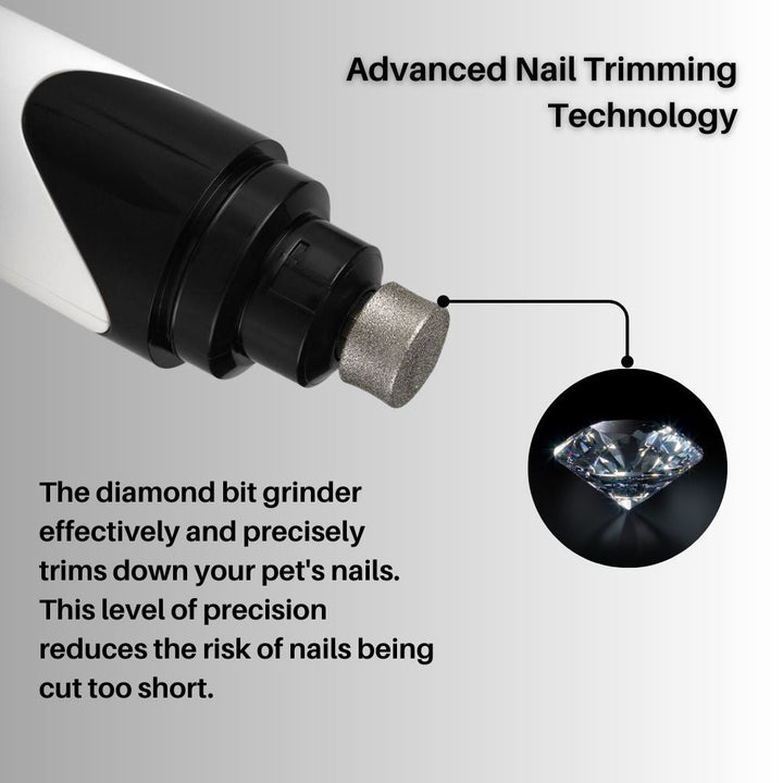Luvikno | ClawEase Pet Nail Grinder Quiet & Precision | Diamond Grinding Head | For dogs & cats of all sizes