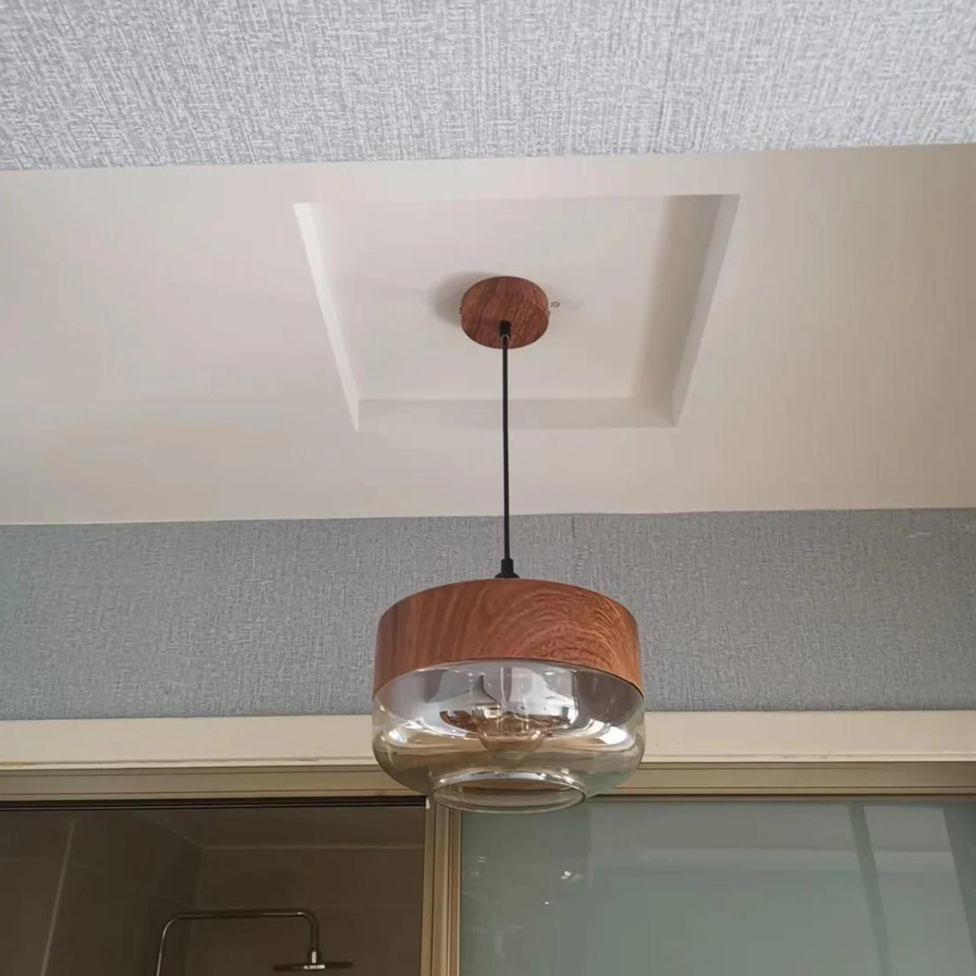 Stilig Skandinavisk Tre Taklampe - NordLuna | Luvikno