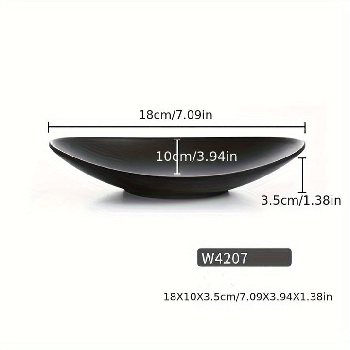 BlackTray - Elegant Ovalt Oppbevaringsbrett for Smykker Luvikno