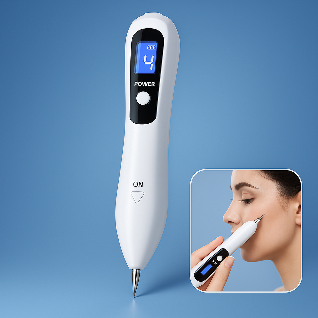 DermaGlow | Mole Removal Pen – Ikke-invasiv plasma – Trådløs & oppladbar – Hjemmebehandling for hudflikker & fregner Luvikno