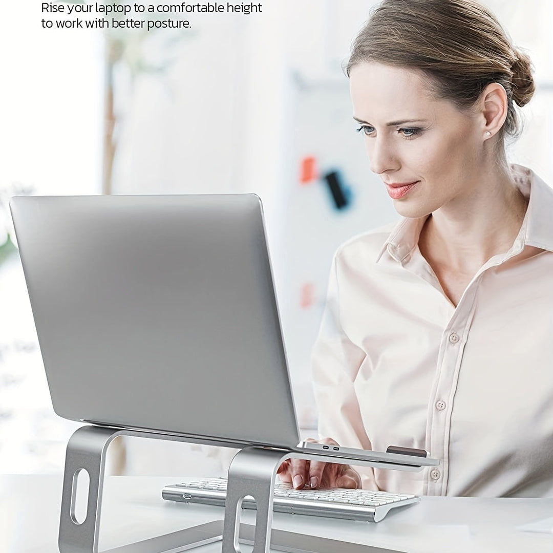 Aluminium Laptop Stativ – Ergonomisk og Ventilert | Luvikno