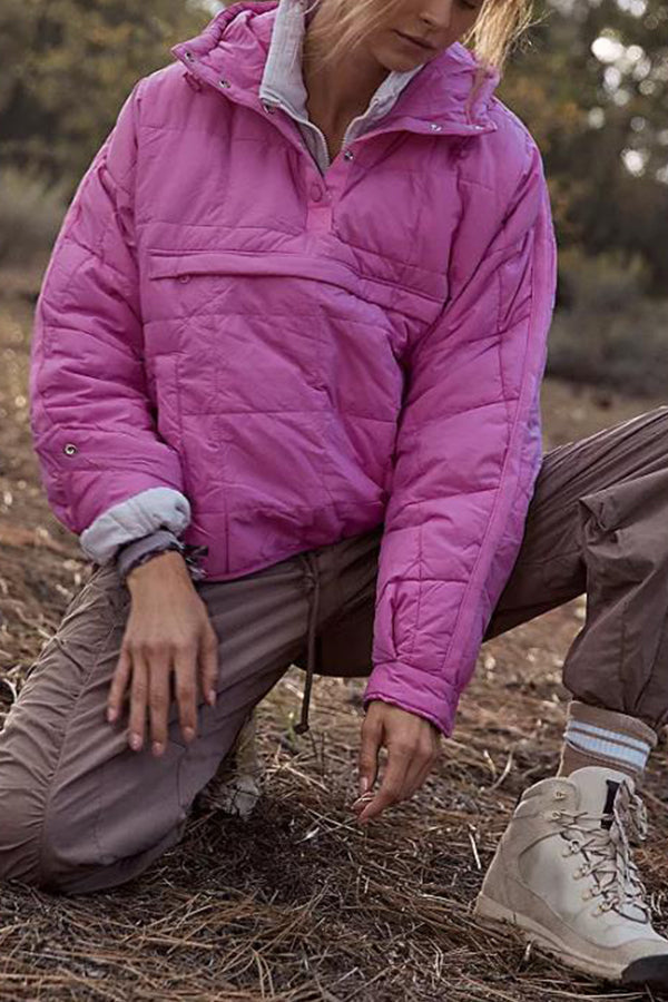 Luvik | Väri Huppari Pehmeä Painettu Tasku Pitkähihainen takki