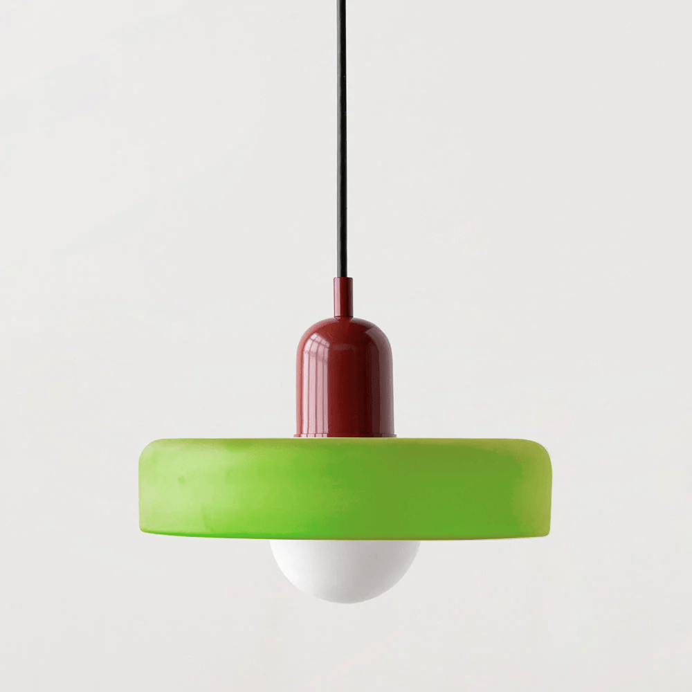 Luvikno | Bauhaus Farget Glasspendellampe for Moderne Interiører