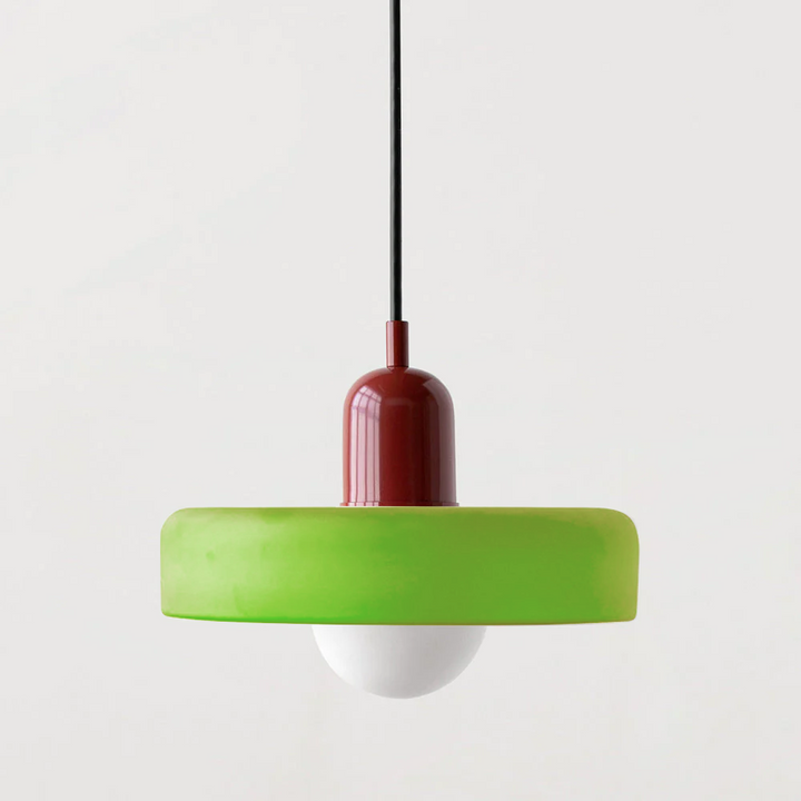 Farget glass pendellampe - BauLume | Luvikno