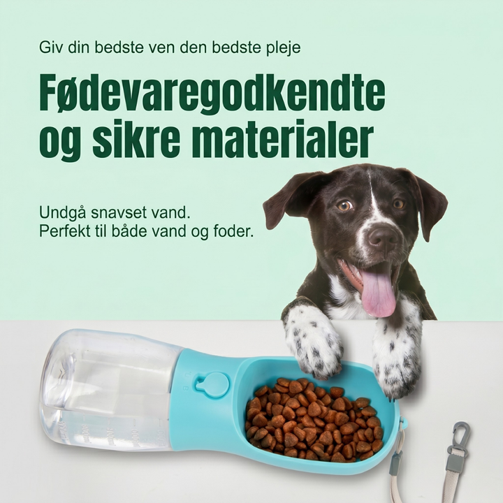 TrailBuddy™ – 3-i-1 hundevannflaske med matboks | Luvikno