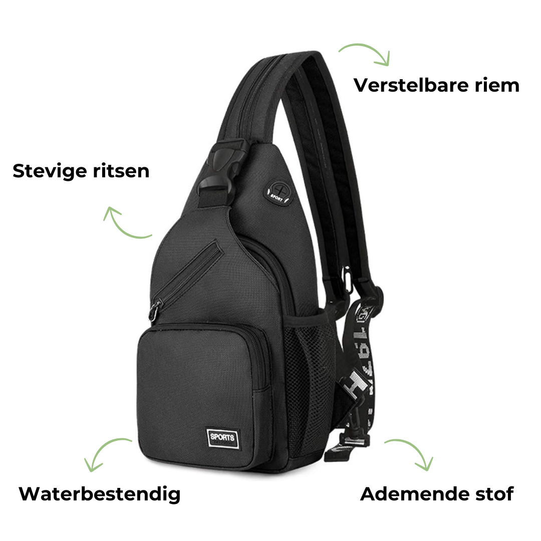 Luvikno | Damers Crossbody Bag - Lerrets utendørs skulderveske med flere bærealternativer