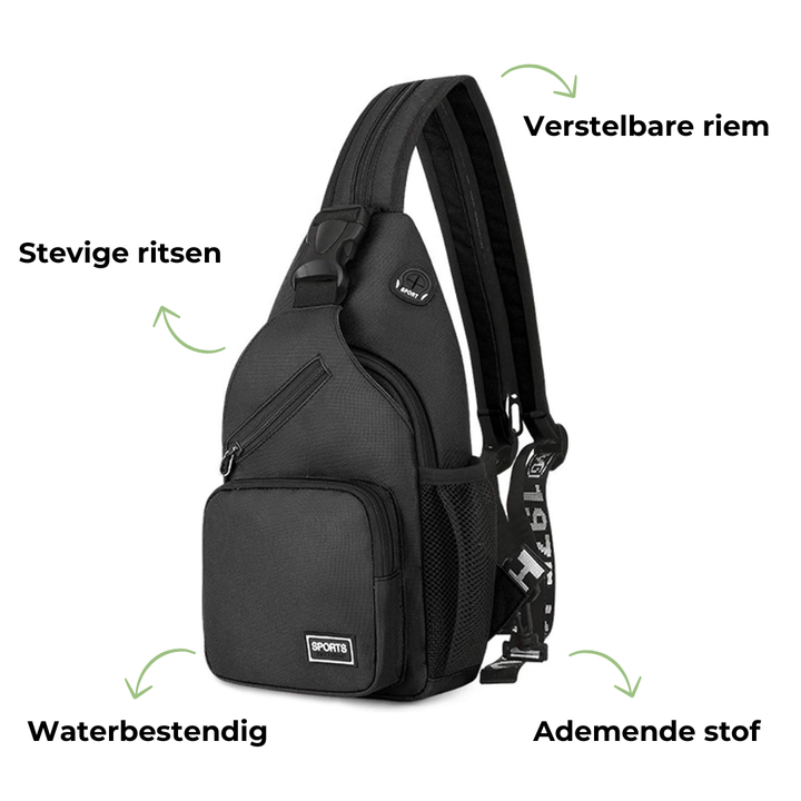 Luvikno | Damers Crossbody Bag - Lerrets utendørs skulderveske med flere bærealternativer