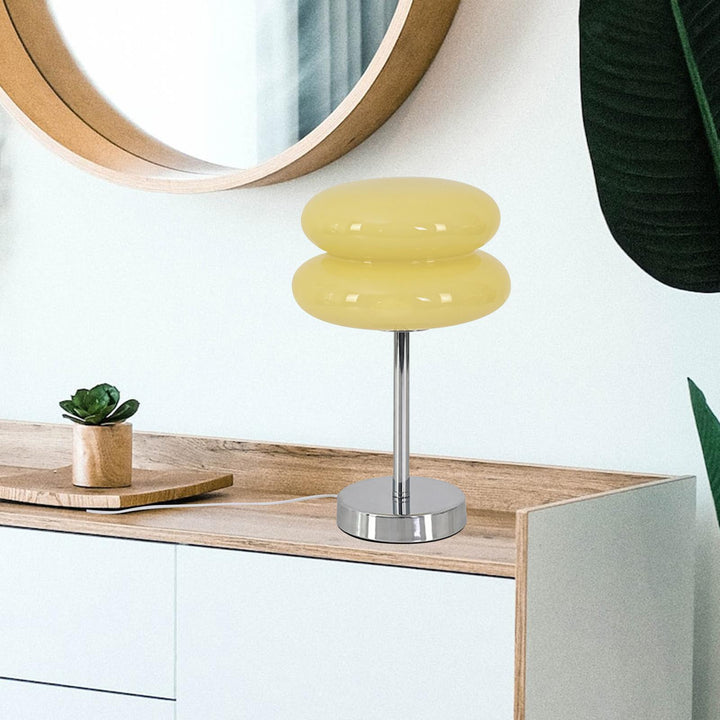 Bordlampe Retro Glasskjerm Luvikno