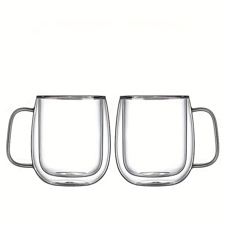 Luvikno | ThermoSip Dobbeltveggs Glasskrus – Borosilikatglass, Varmebestandig & Elegant