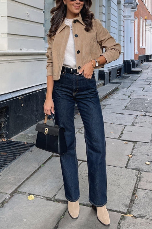 Luvik | Napapaito Crop Keinonahka Takki