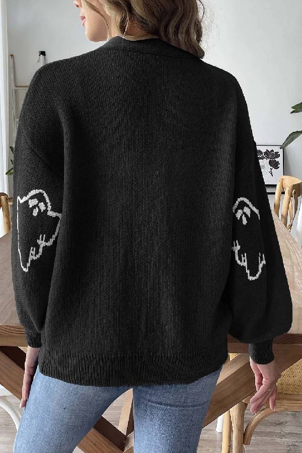 Luvik | Avslappet morsom tegneseriejacquard-jakke
