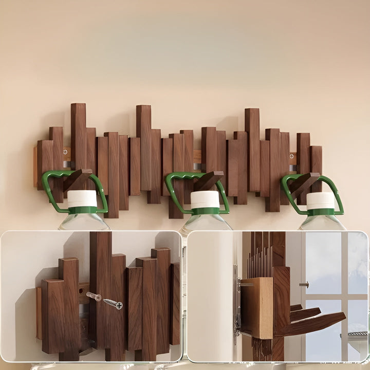 Stilig tre garderobe – FleksiLuviknoe magnetiske kroker for mer organisering | Ideell for soverom | Luvikno