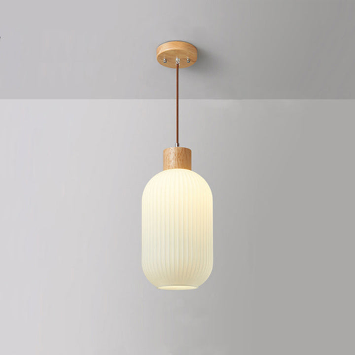 Luvikno | VintageLight - Stilig tre- og glasspendellampe