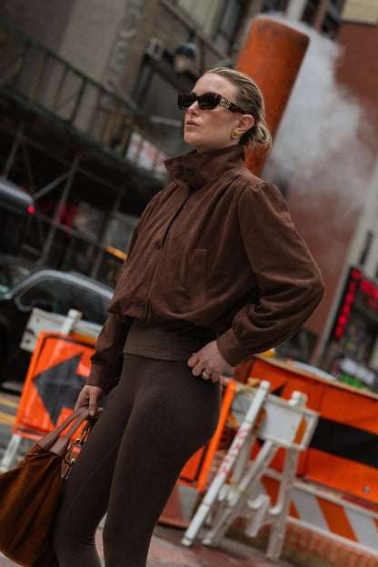 Luvik | Nahka tyyli pitkähihaine takki