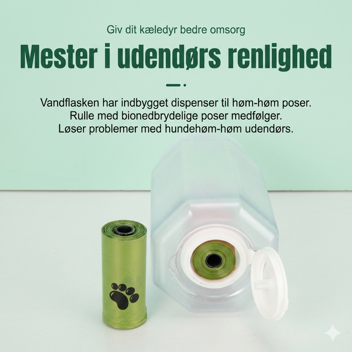 TrailBuddy™ – 3-i-1 hundevannflaske med matboks | Luvikno