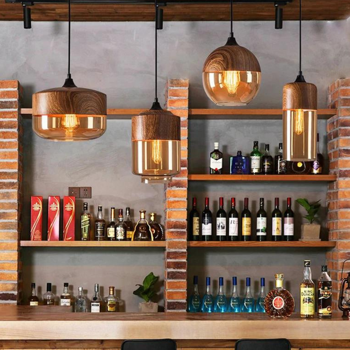 Stilig skandinavisk tre taklampe - NordLuna | Luvikno