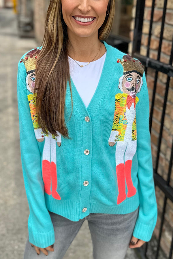 Luvik | Joulupähkinämurskaaja Pailletit Vapaa-ajan neuletakki