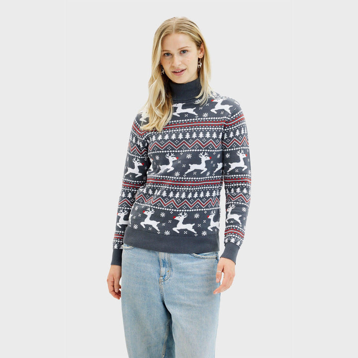 Luvik | Stilig Highneck julegenser - Dame